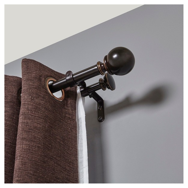 Loft By Umbra Ball Double Curtain Rod Bronze