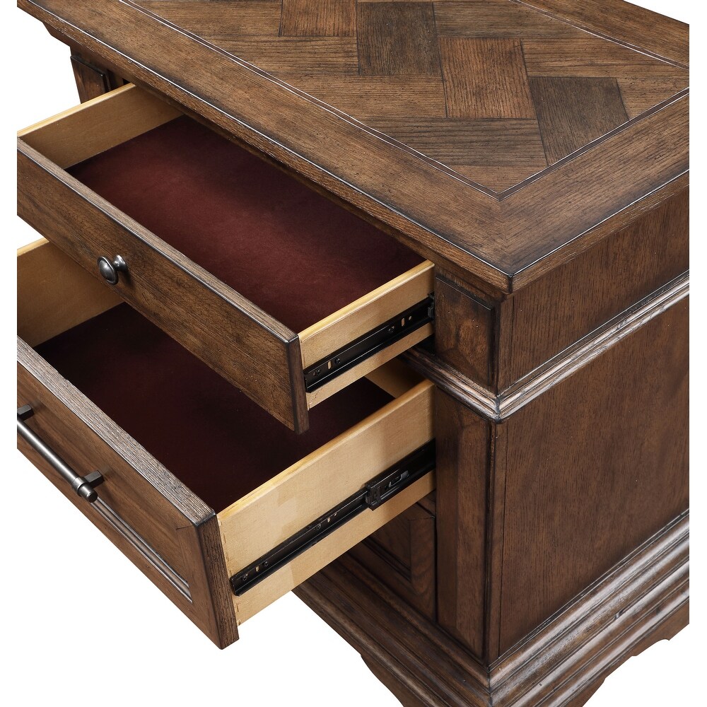 New Classic Furniture Teagan Walnut 3 Drawer Nightstand