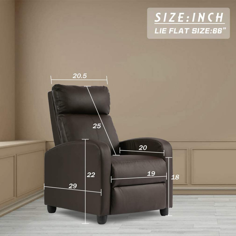 Recliner Single Reclining Sofa Leather Chair   Contemporary   Recliner Chairs   by Imtinanz  LLC  Houzz