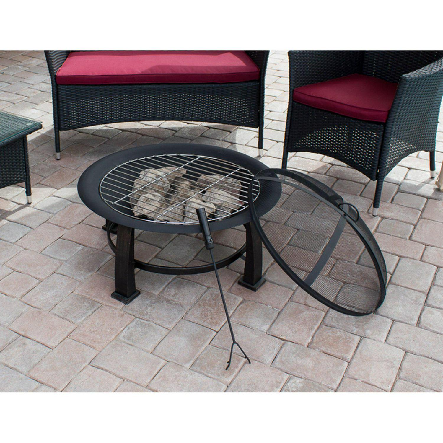 AZ Patio Heaters 30 diam. Fire Pit with Cooking Grate