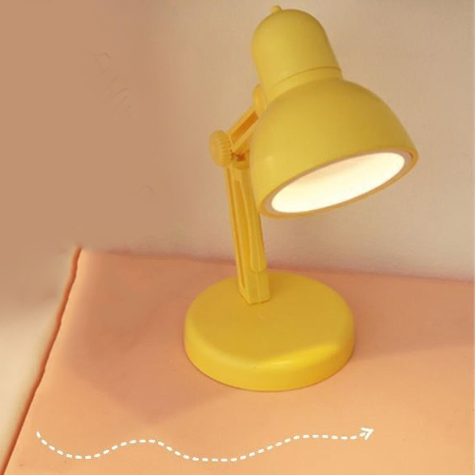 Led Table Lamp Folding Desk Lamp Night Light with Detachable Magnetic Base Adjustable for Home Office Reading Yellow