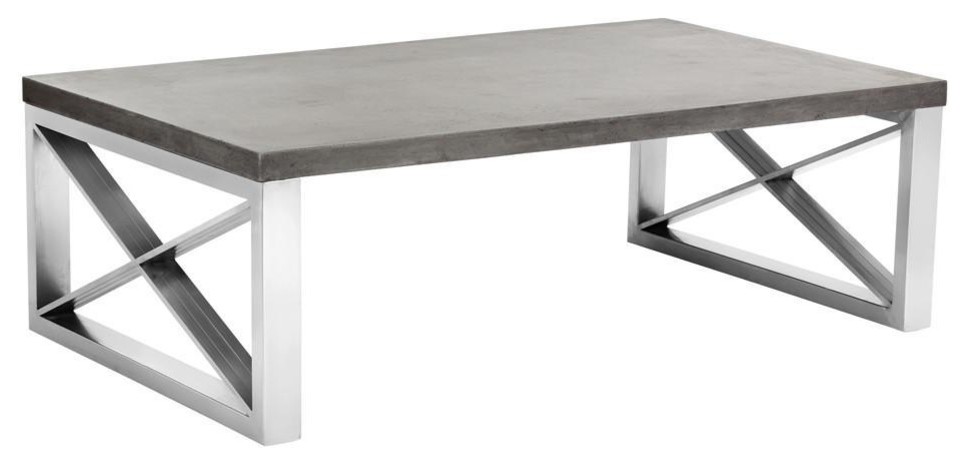 Sinclair Coffee Table Sealed Concrete   Contemporary   Coffee Tables   by Rustic Edge  Houzz