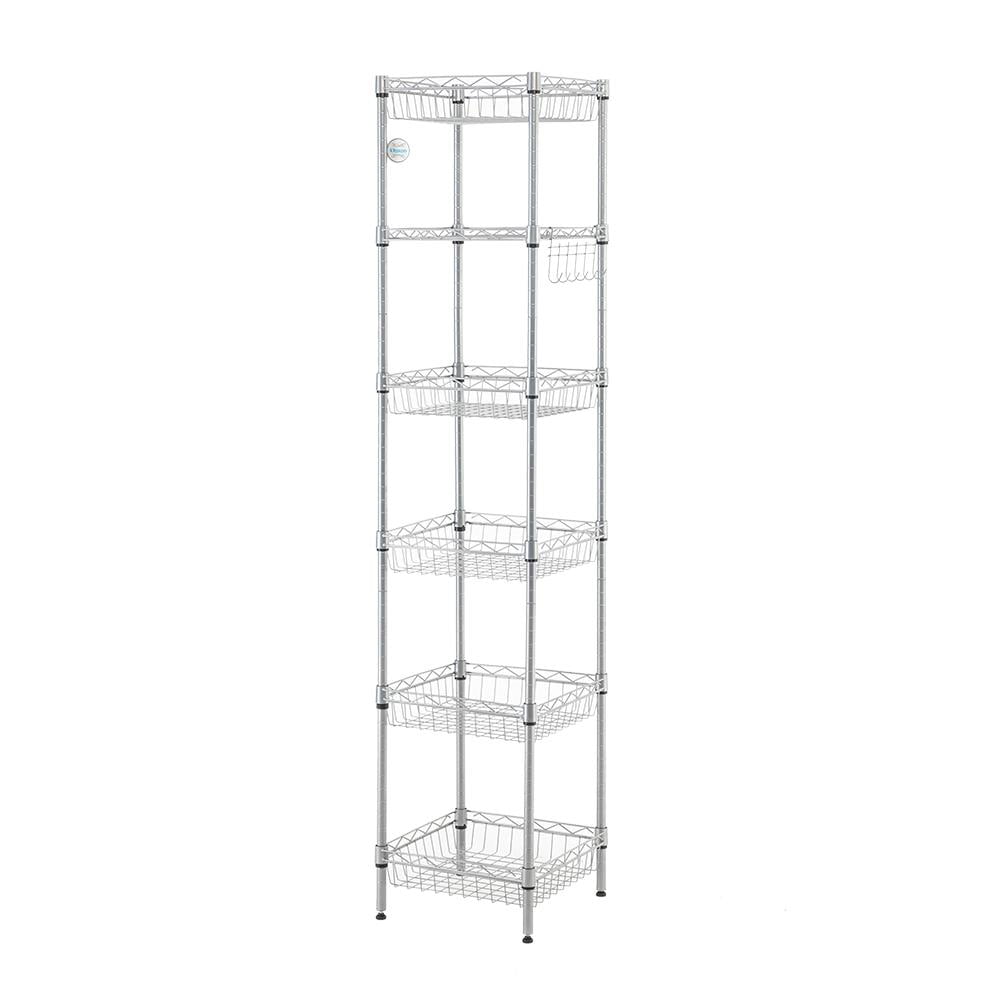 Ktaxon 6 Tier Wire Storage Shelving Rack for Garage Kitchen Bathroom,265lbs Capacity