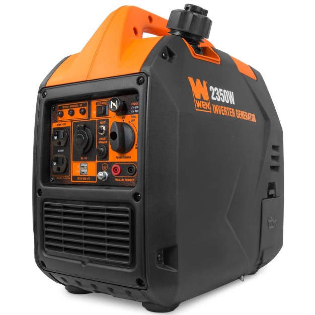 Wen 56235i Quiet Ultra Light 2350w Portable Inverter Generator With Fuel Shut Off