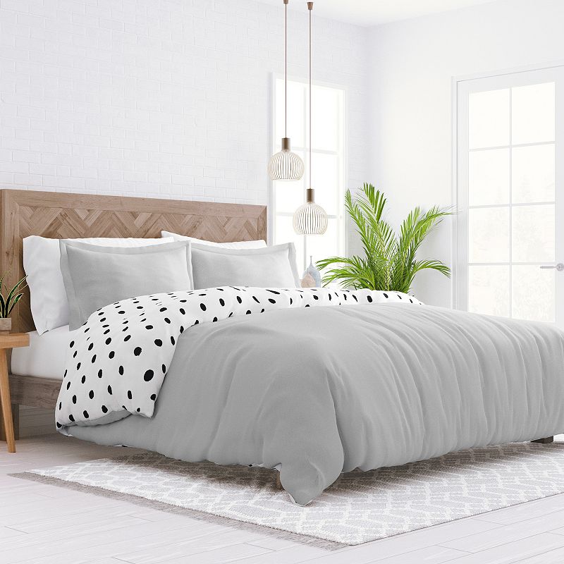 Home Collection Premium Ultra Soft Painted Polkadot Reversible Duvet Cover Set