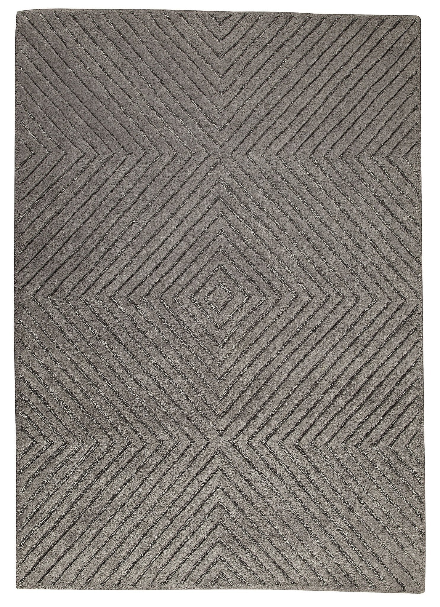 Union Square Collection Hand Tufted Wool Rug in Grey