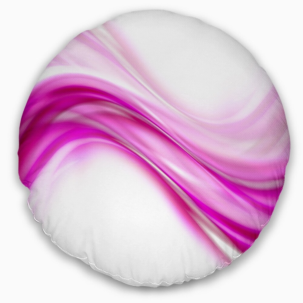 Designart 'Pink Abstract Waves' Abstract Throw Pillow