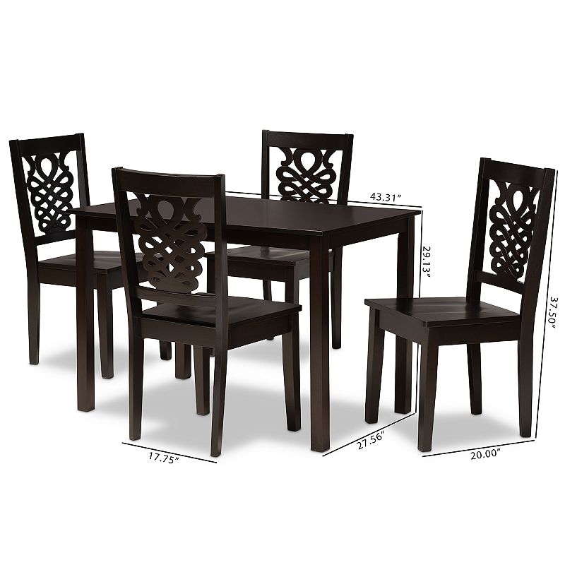 Baxton Studio Luisa Dining 5-piece Set