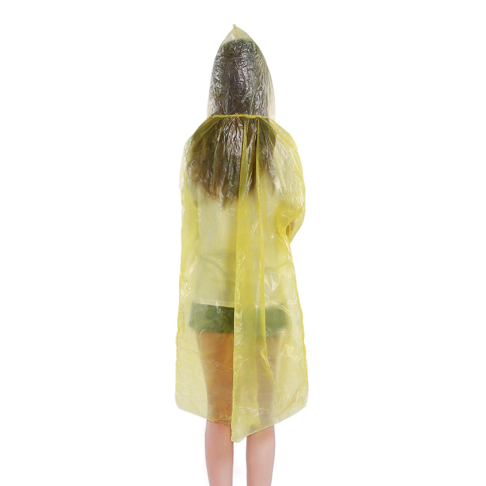 Adults Disposable Raincoat Men Women Outdoors Waterproof Transparent Lightweight Emergency Poncho