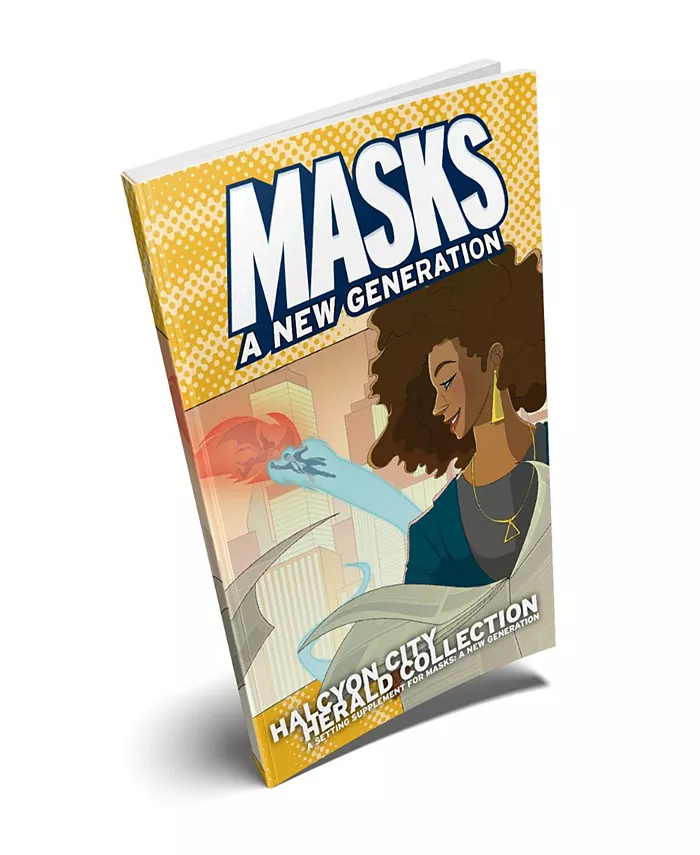 Magpie Games Masks a New Generation Halcyon City Herald Collection Expansion Rpg Book  Softcover  Superhero Tabletop Roleplaying Game  Full Color  2-4 Hour Run Time