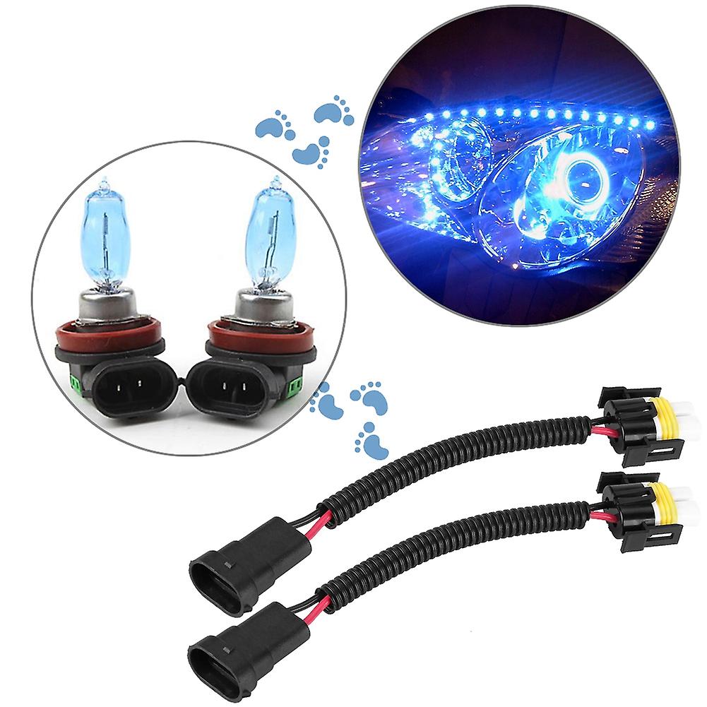 1 Pair Conversion Connector Wiring For H11 H8 Headlight Fog Light Harness Socket