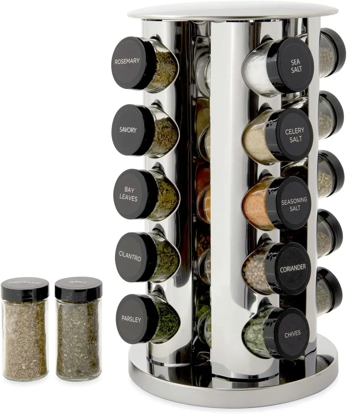 Rotary 20-tank counter top rack tower organizer