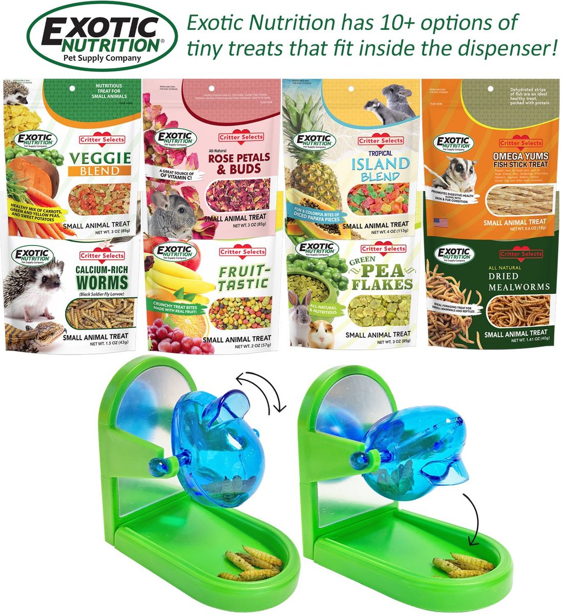 Exotic Nutrition Tilt-N-Treat Sugar Glider and Mouse Treat Dispenser