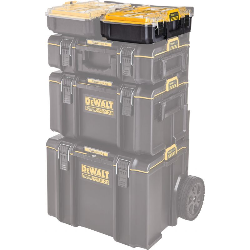 DW ToughSystem Deep Compact Toolbox Organizer Blackamp Yellow