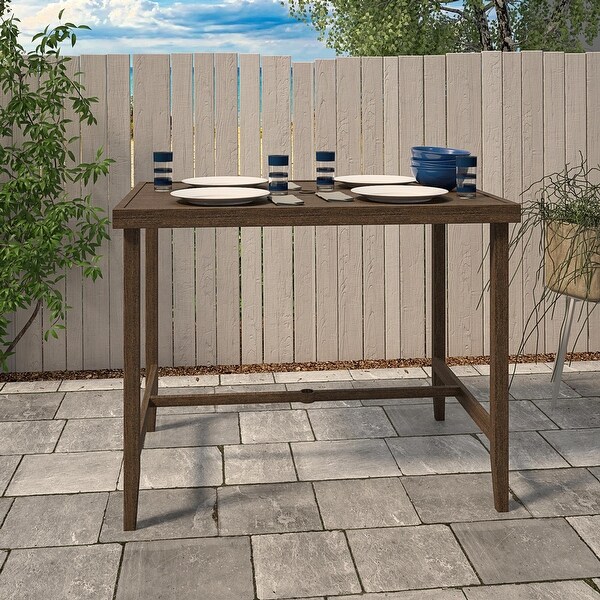 COSCO Outdoor Living Villa Park Patio Bar Table