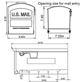 Architectural Mailboxes Patriot Black Medium Plastic Post Mount Mailbox GMB505BAM