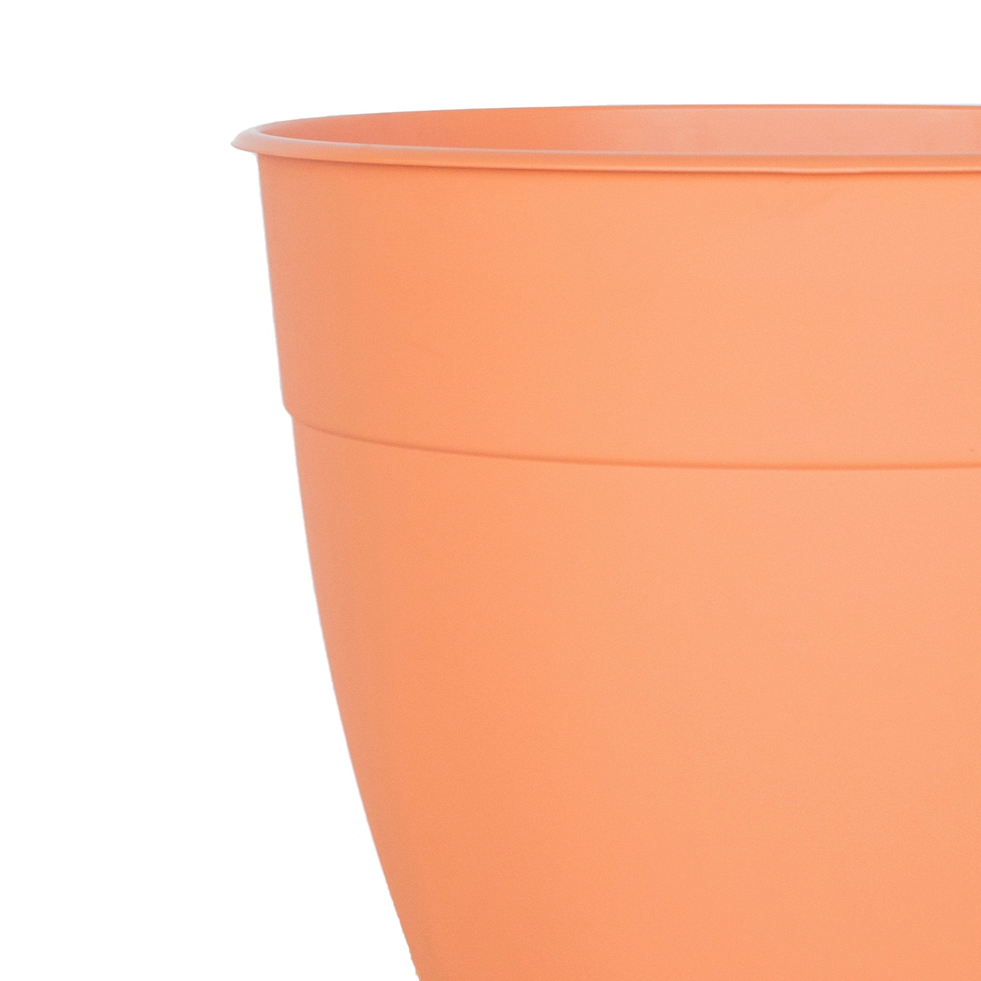 Bloem Dayton Planter With Saucer: 12" Coral