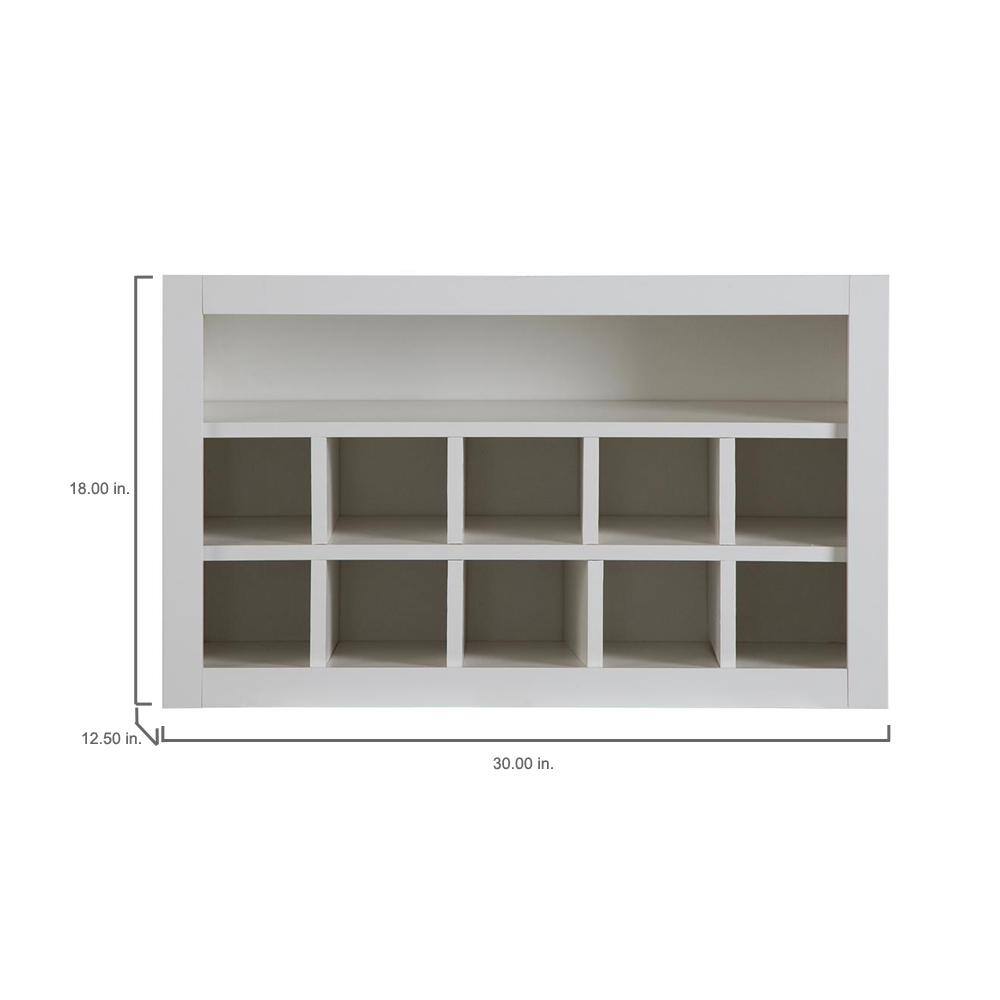 Hampton Bay Cambridge White Shaker Assembled Flex Wall Cabinet with Shelves and Dividers (30 in. W x 13 in. D x 18 in. H) CM3018X-WH