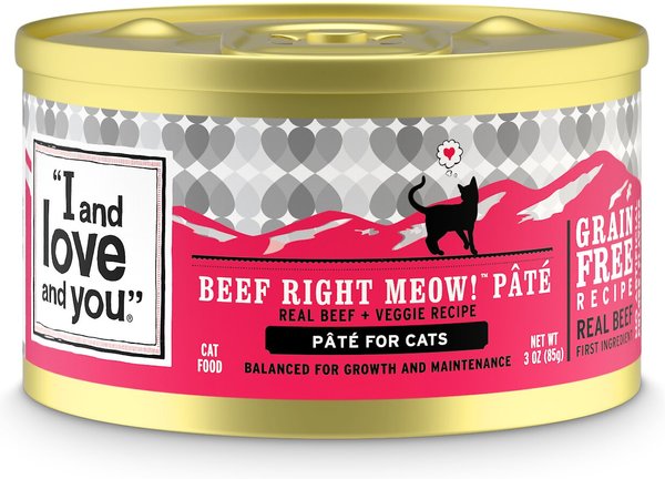 I and Love and You Beef Right Meow Pate Grain-Free Canned Cat Food