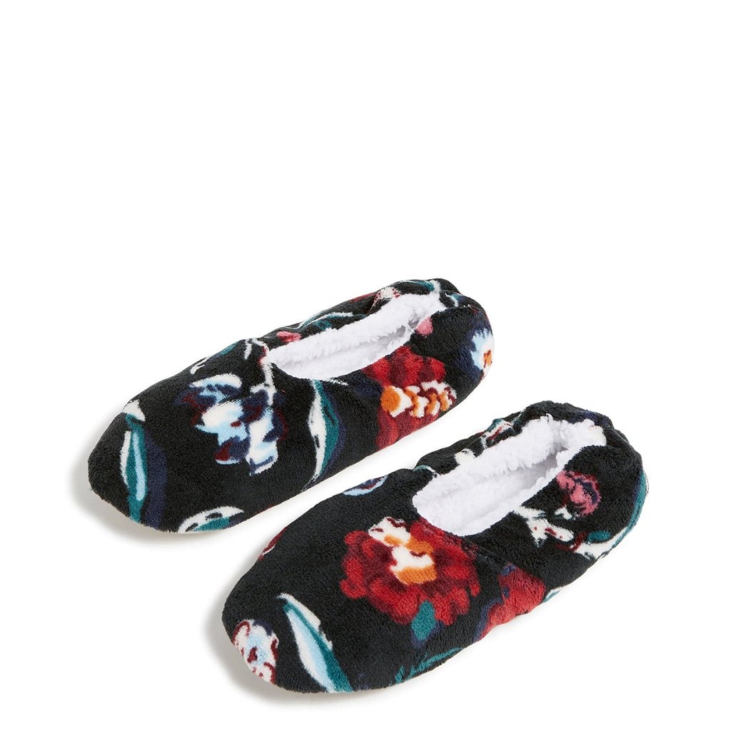 Vera Bradley  Cozy Life Shimmer Slippers in Perennials Noir