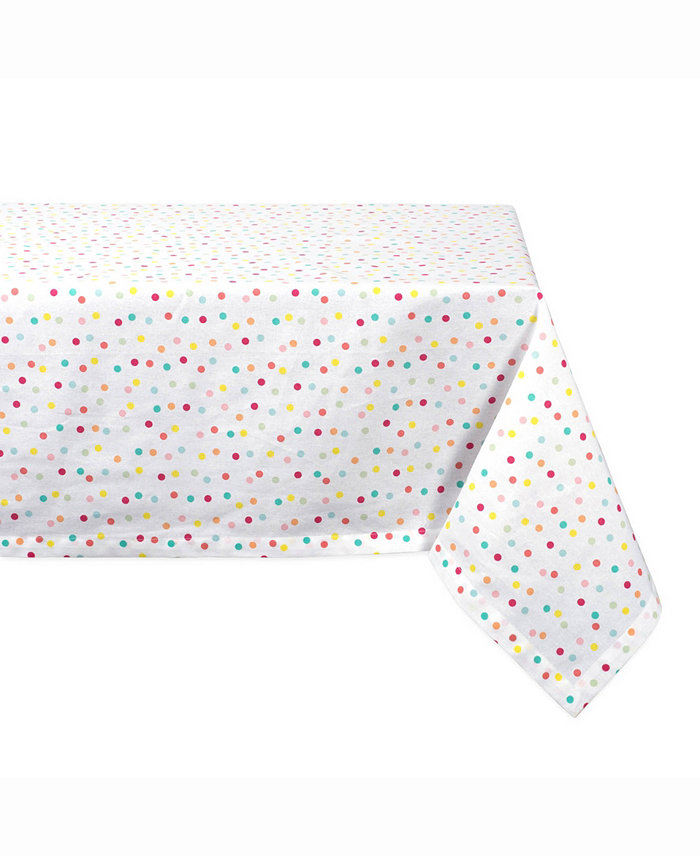 Design Imports Multi Polka Dots Print Table cloth 60 X 104