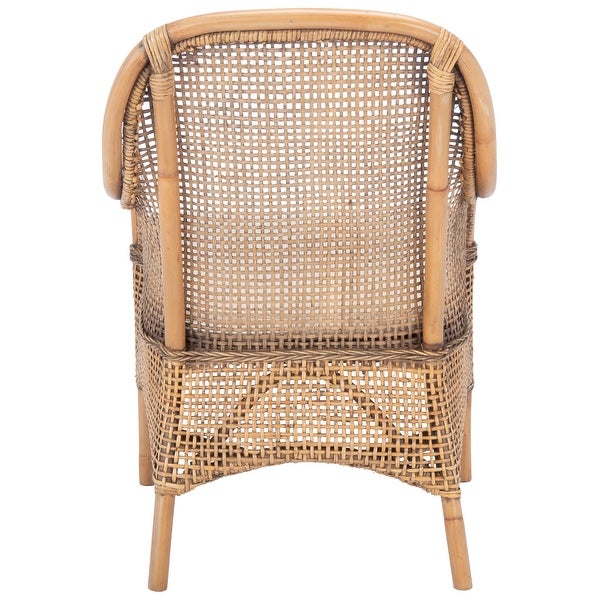 SAFAVIEH Charlie Coastal Rattan Accent Chair with Cushion - 23.4