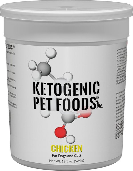 Ketogenic Pet Food Chicken Dry Dog and Cat Food， 18.5-oz canister