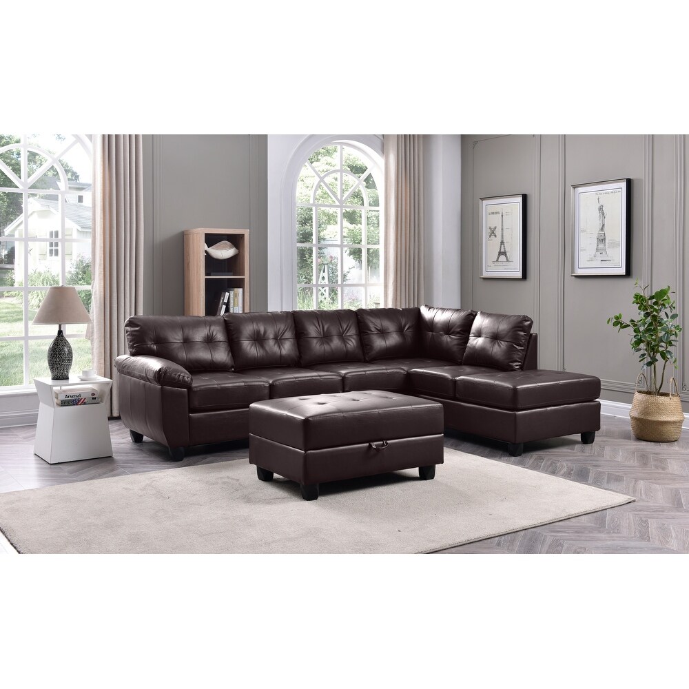 Gallant Faux Leather Sectional Sofa