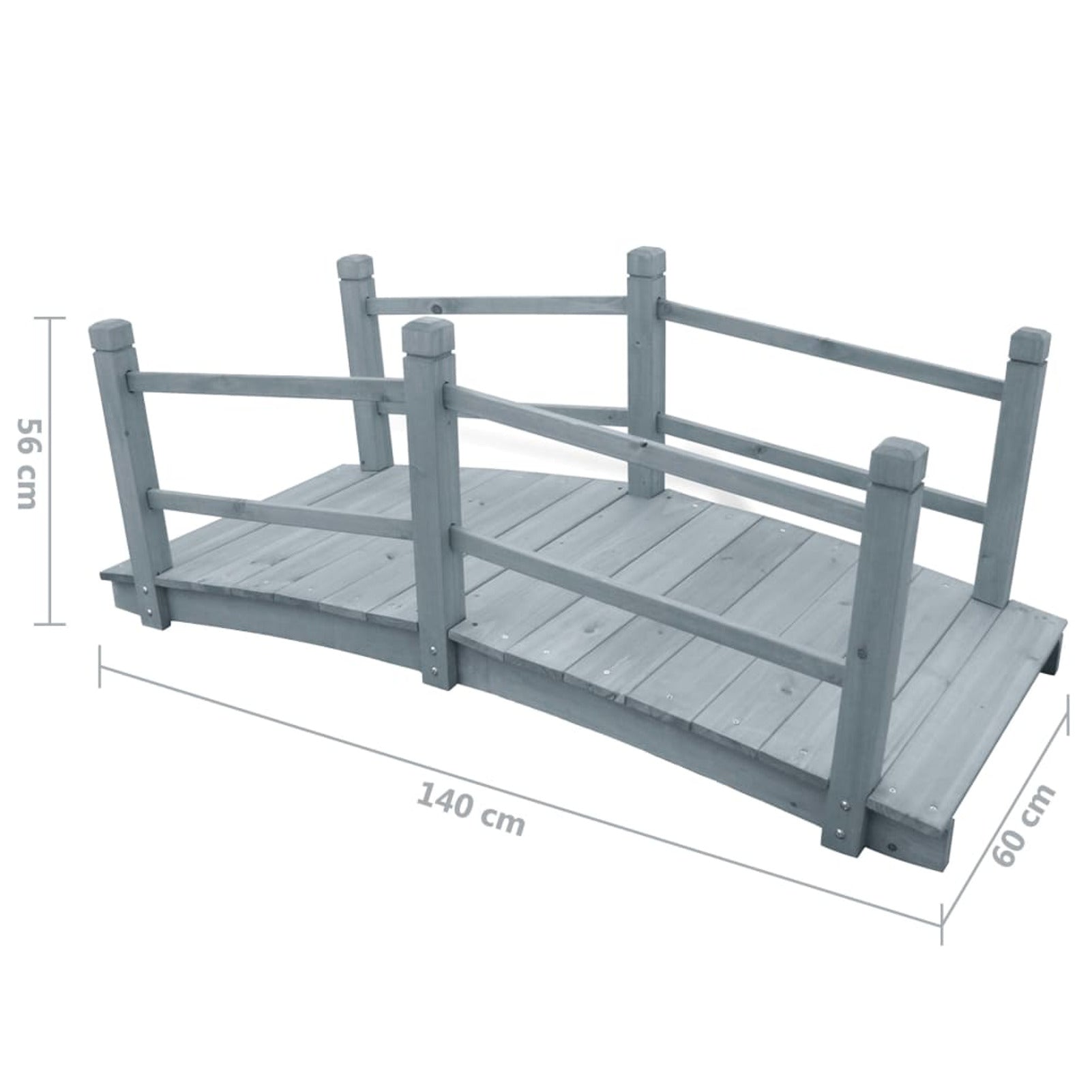 walmeck Garden Gray 55.1"x23.6"x22" Solid Firwood