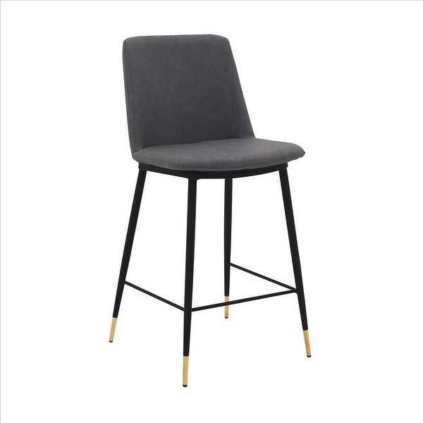 26 Inch Leatherette Seat Counter Height Barstool