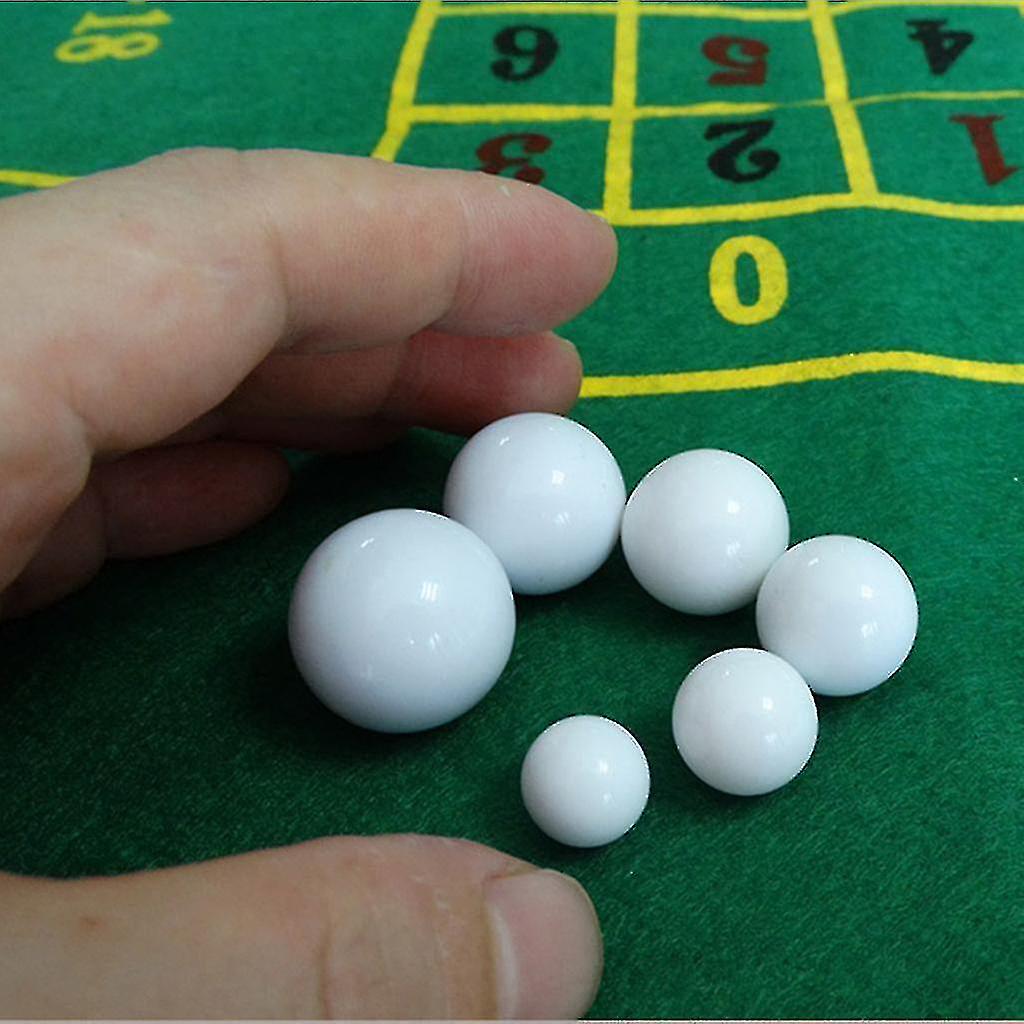 5pcs Russian Roulette Ball Casino Roulette Game Replacement Ball Acrylic White Ball 12/14/16/18/20/2