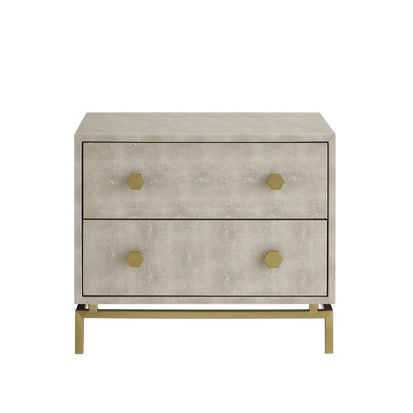 Jalynn 2 Drawers Side Table