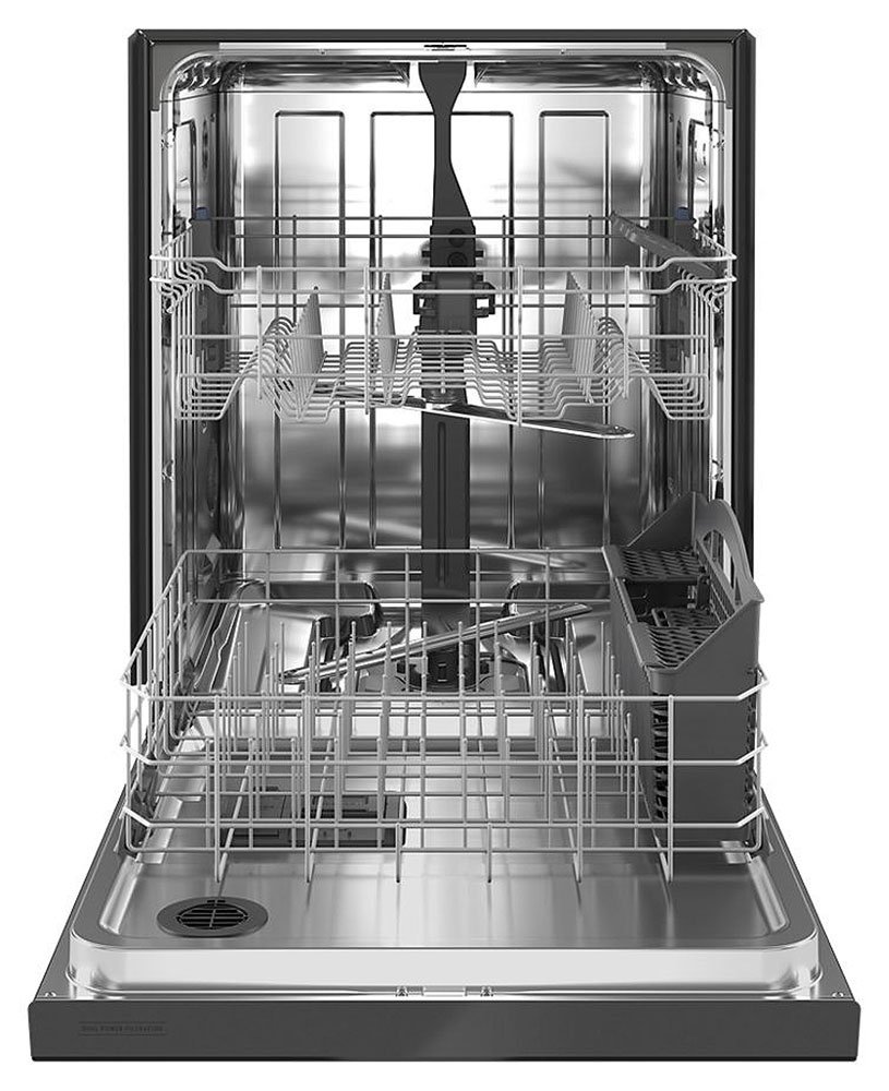 Maytag Black Dishwasher With Stainless Steel Tub And Dual Power Filtration