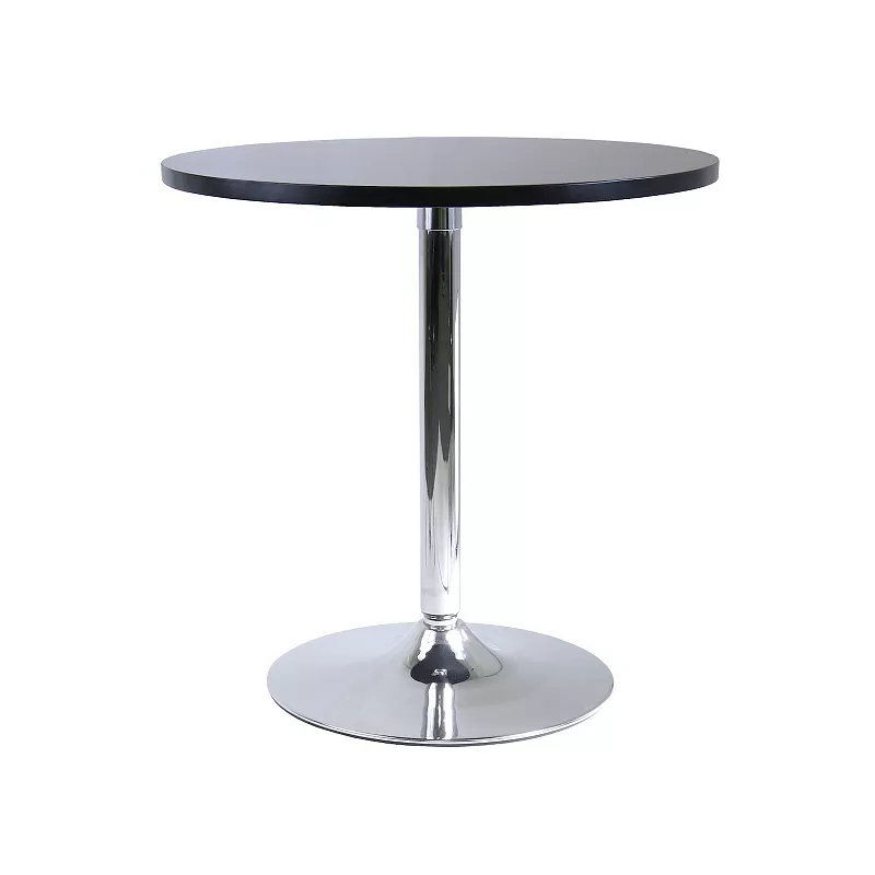 29.5 Black Round Spectrum Dining Table with Metal Leg