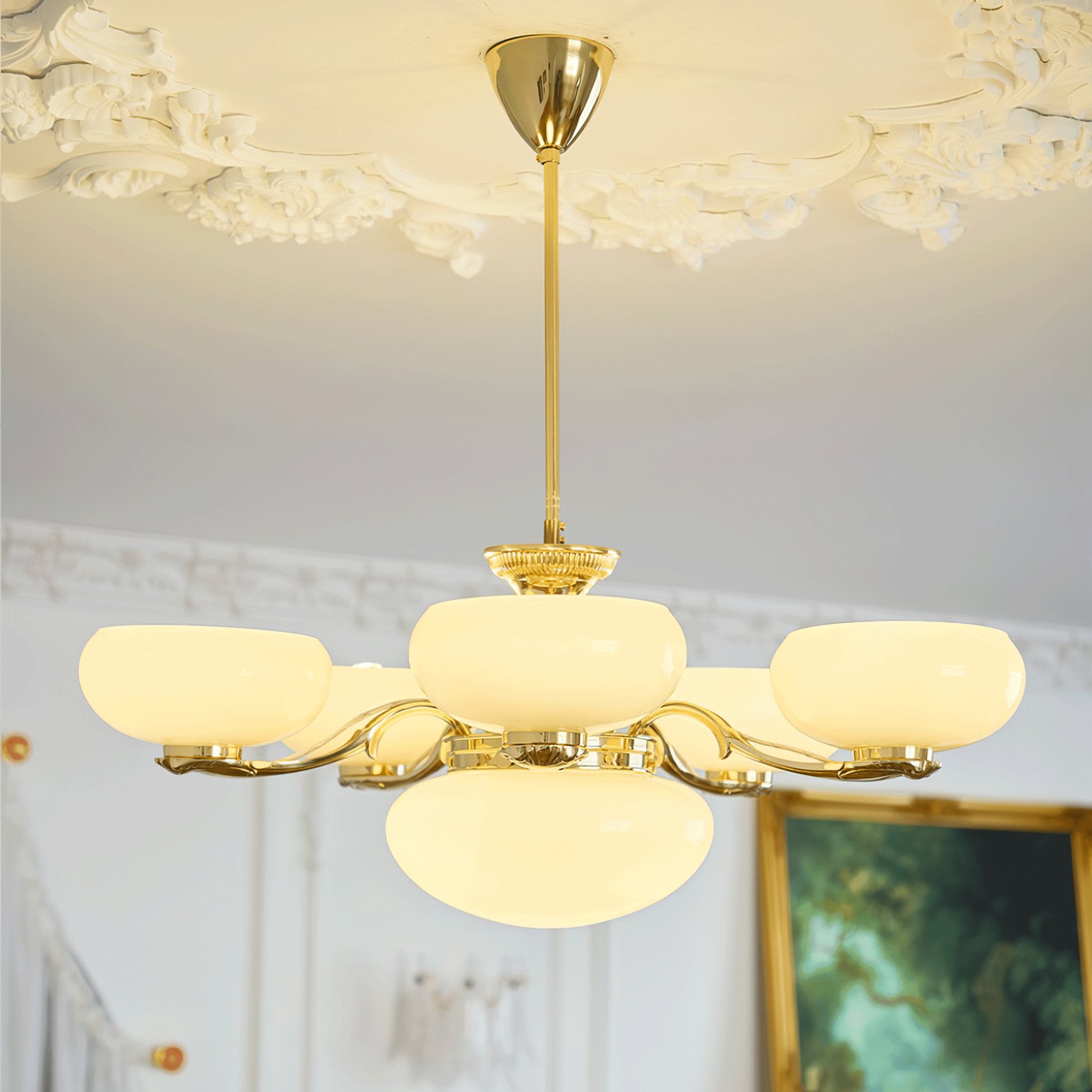 Brass Radiance Orb Chandelier