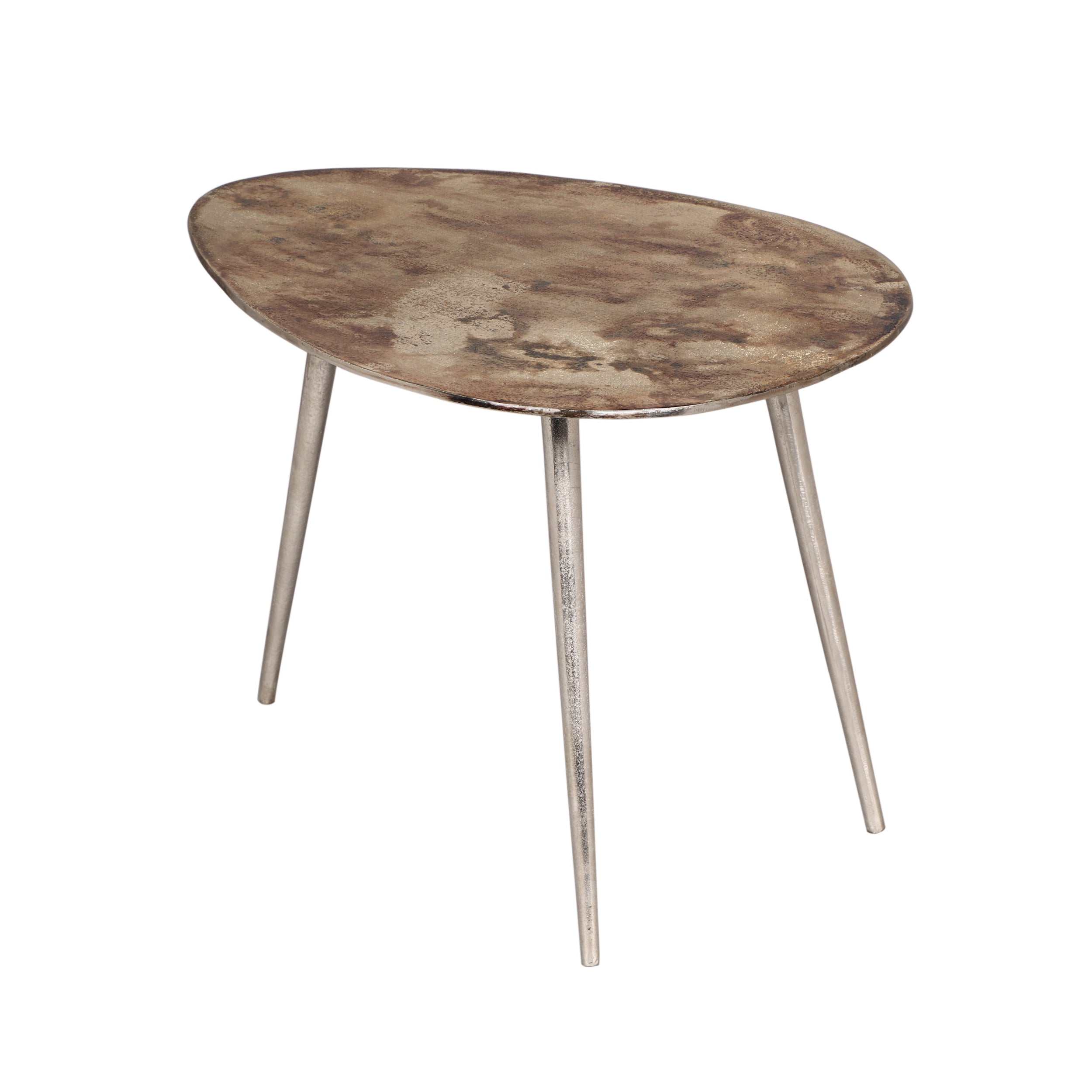 Savaya Industrial Modern Aluminum End Table