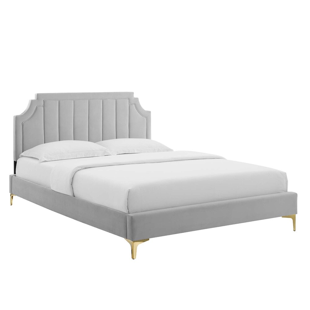 Sienna Performance Velvet Twin Platform Bed