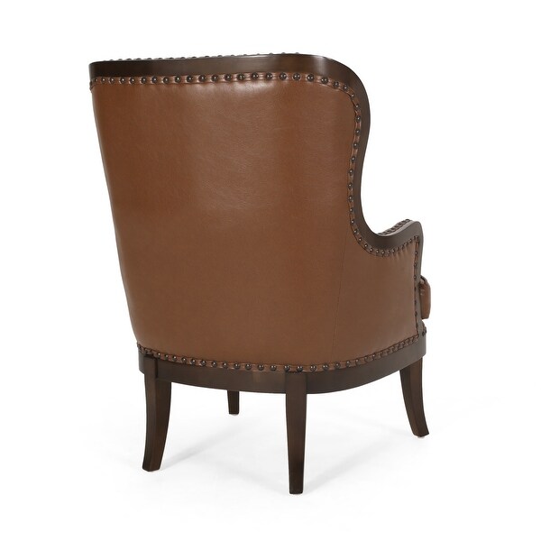 Mantua Upholstered Accent Chair with Nailhead Trim by Christopher Knight Home - 27.00