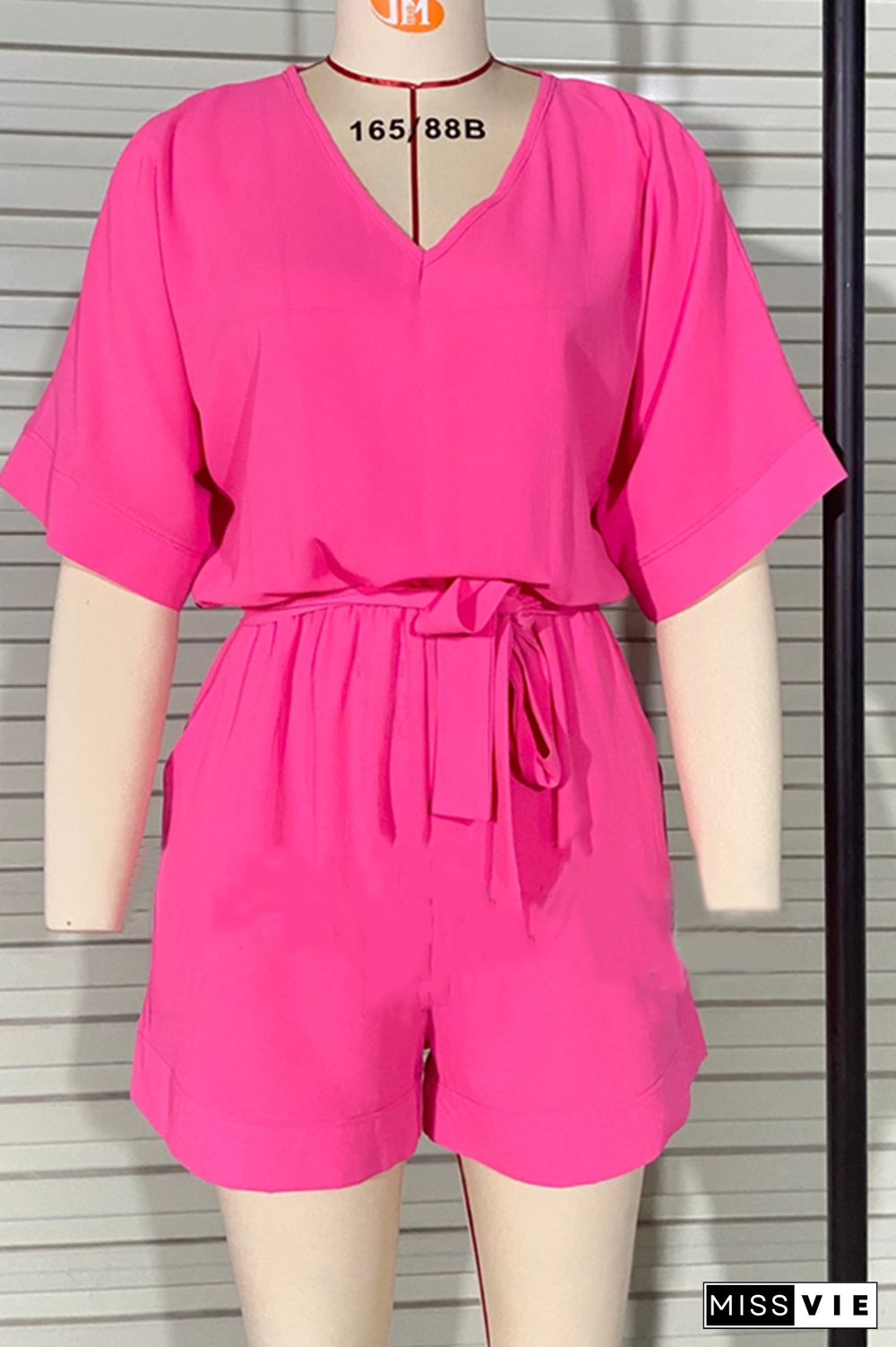 Blank Short Sleeve Short Jumpsuit Wholesale