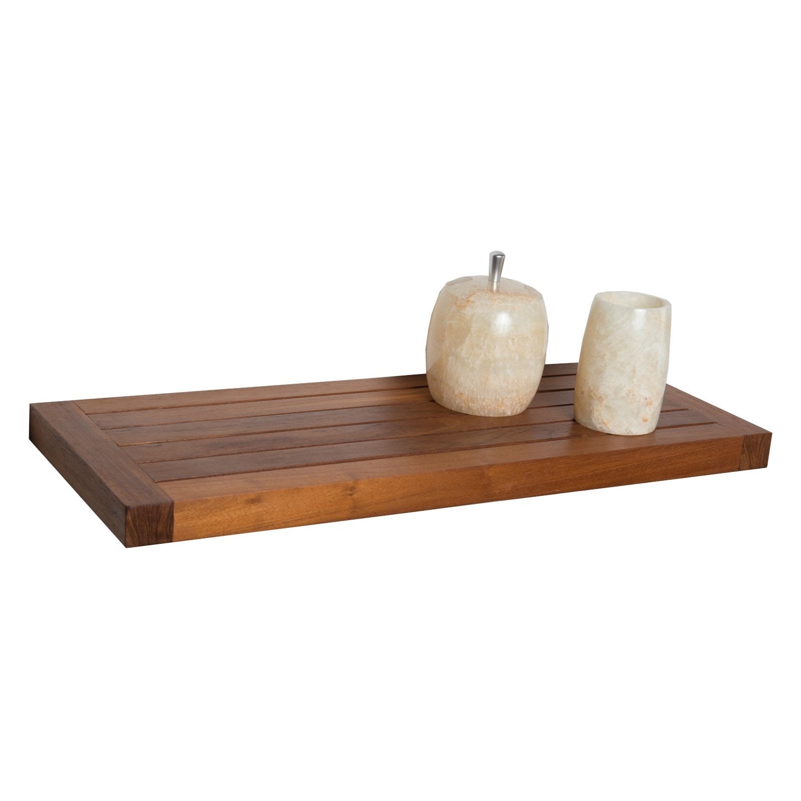 Aqua Teak Wall Shelf 24 in. Wide