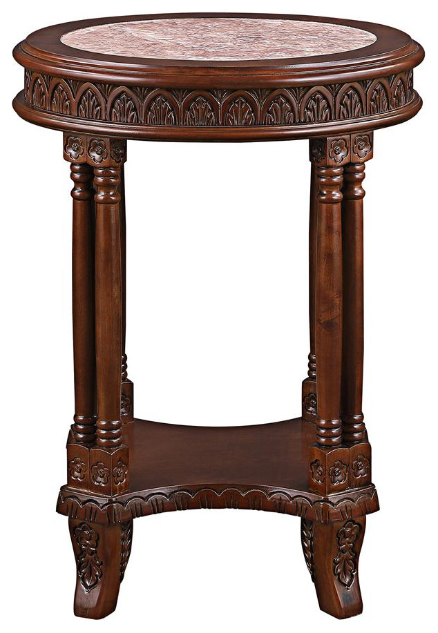 Design Toscano Balfour Inlaid Marble Colonnade Table   Traditional   Side Tables And End Tables   by Kolibri Decor  Houzz