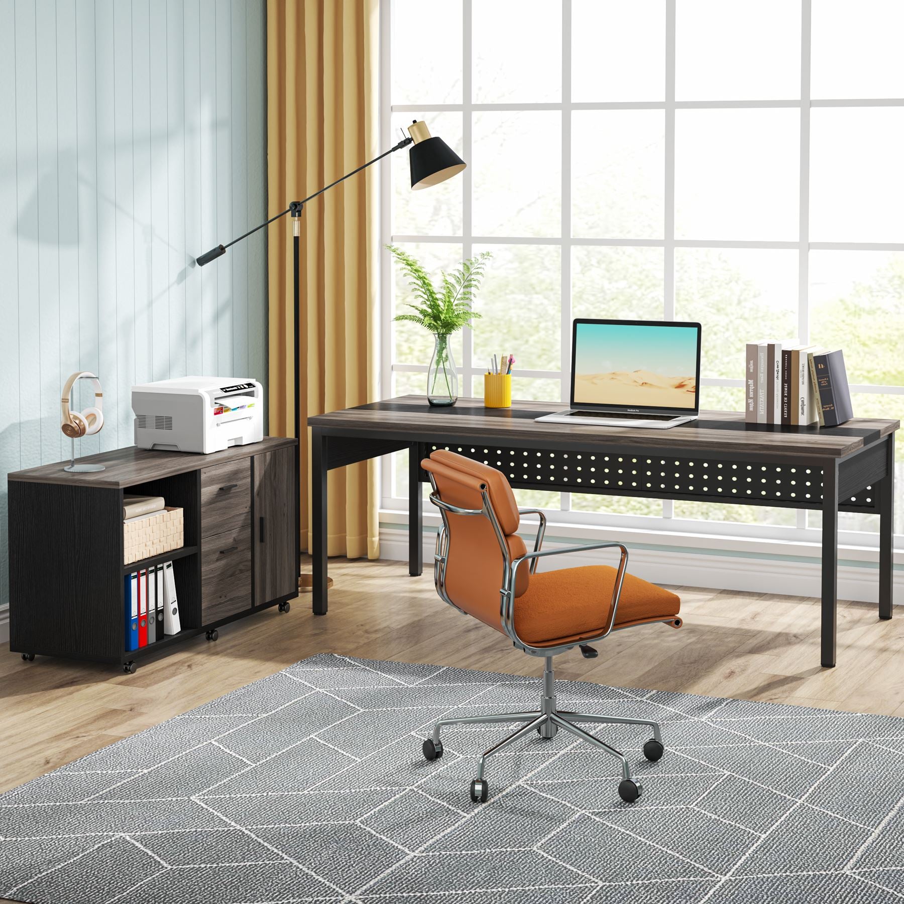 Industrial L-Shaped Desk, 71