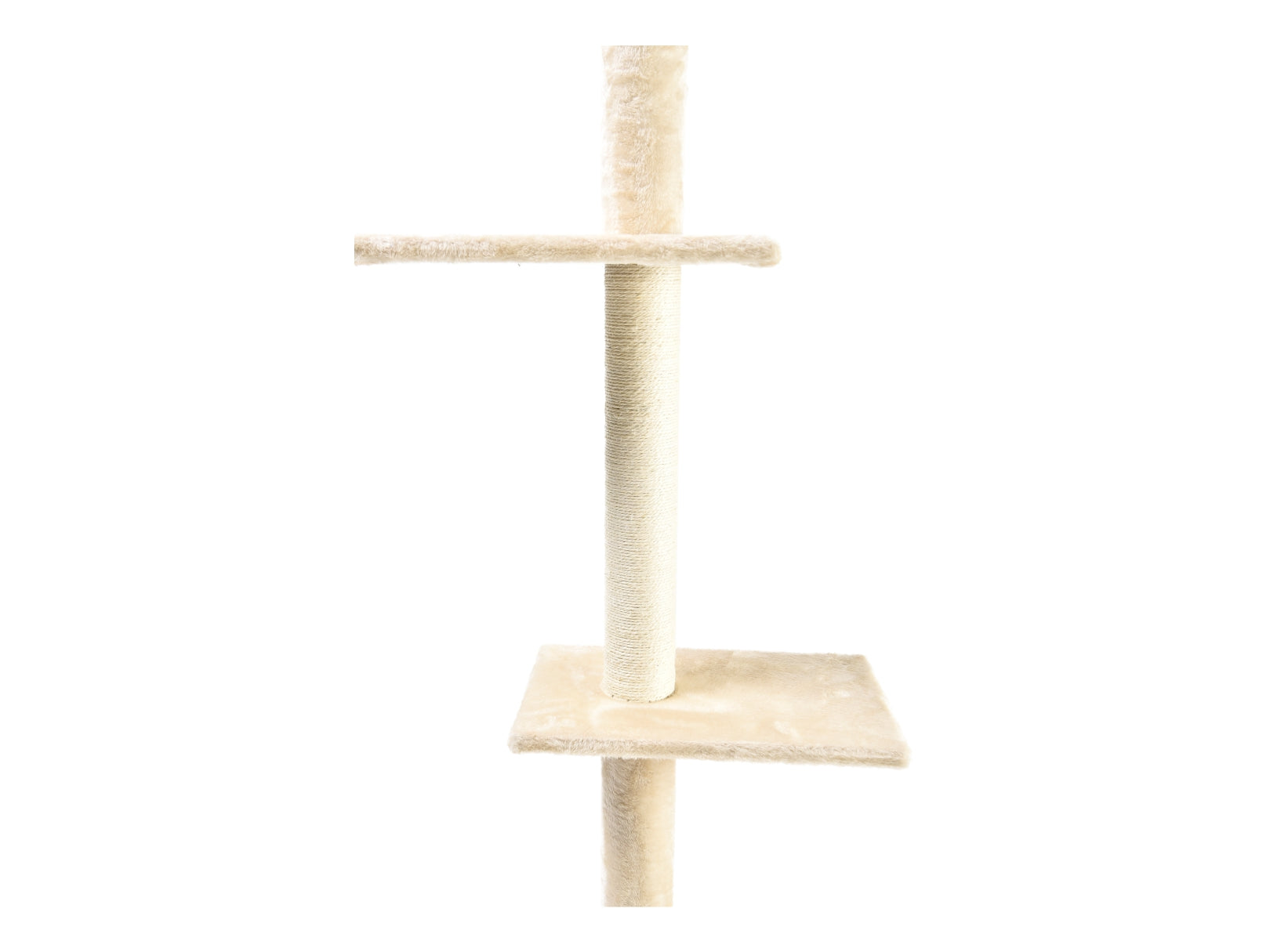 Cat Craft 4-Level Adjustable Floor to Ceiling Cat Tree with Sisal Post (7.5-9' Ceiling) Cream