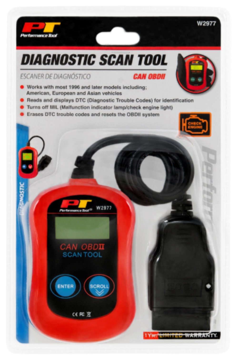 Performance Tool CAN OBD II Diagnostic Scanner Tool