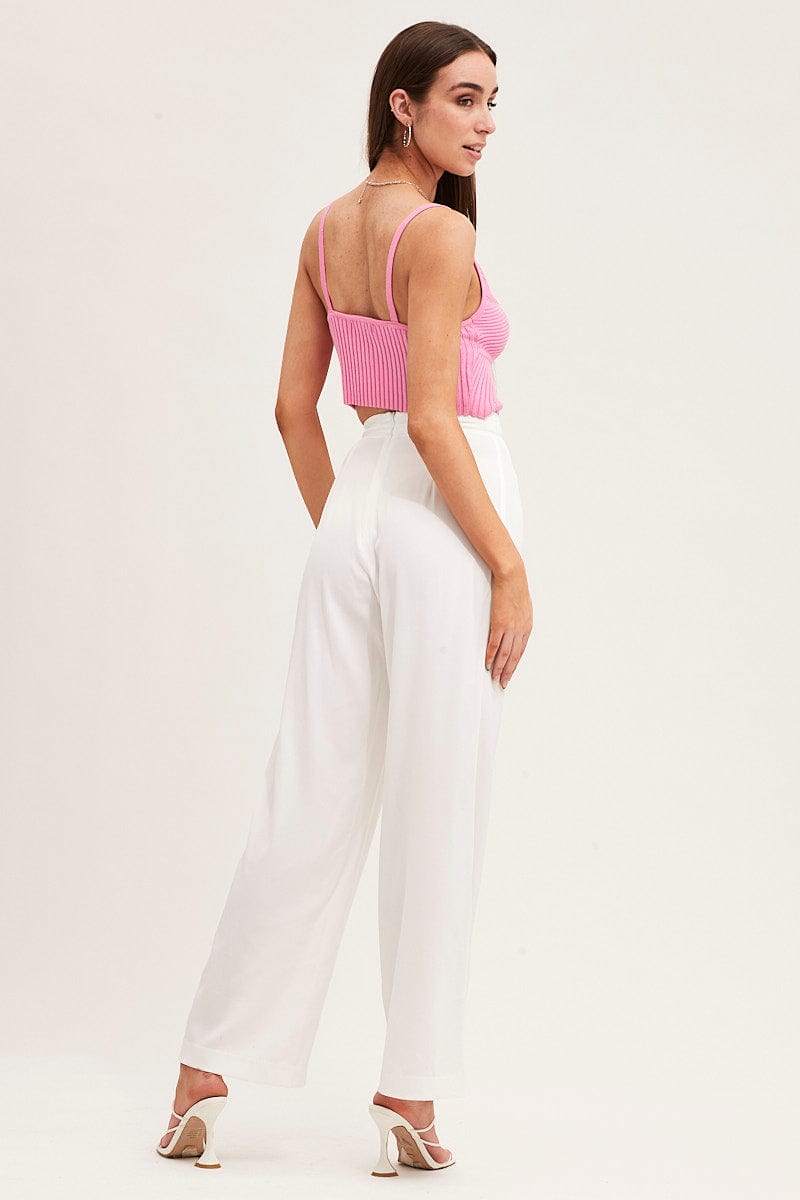 White Wide Leg Pant
