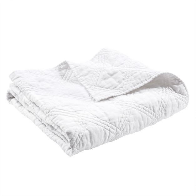 Linen Front cotton Back Quilted Throw Levtex Home