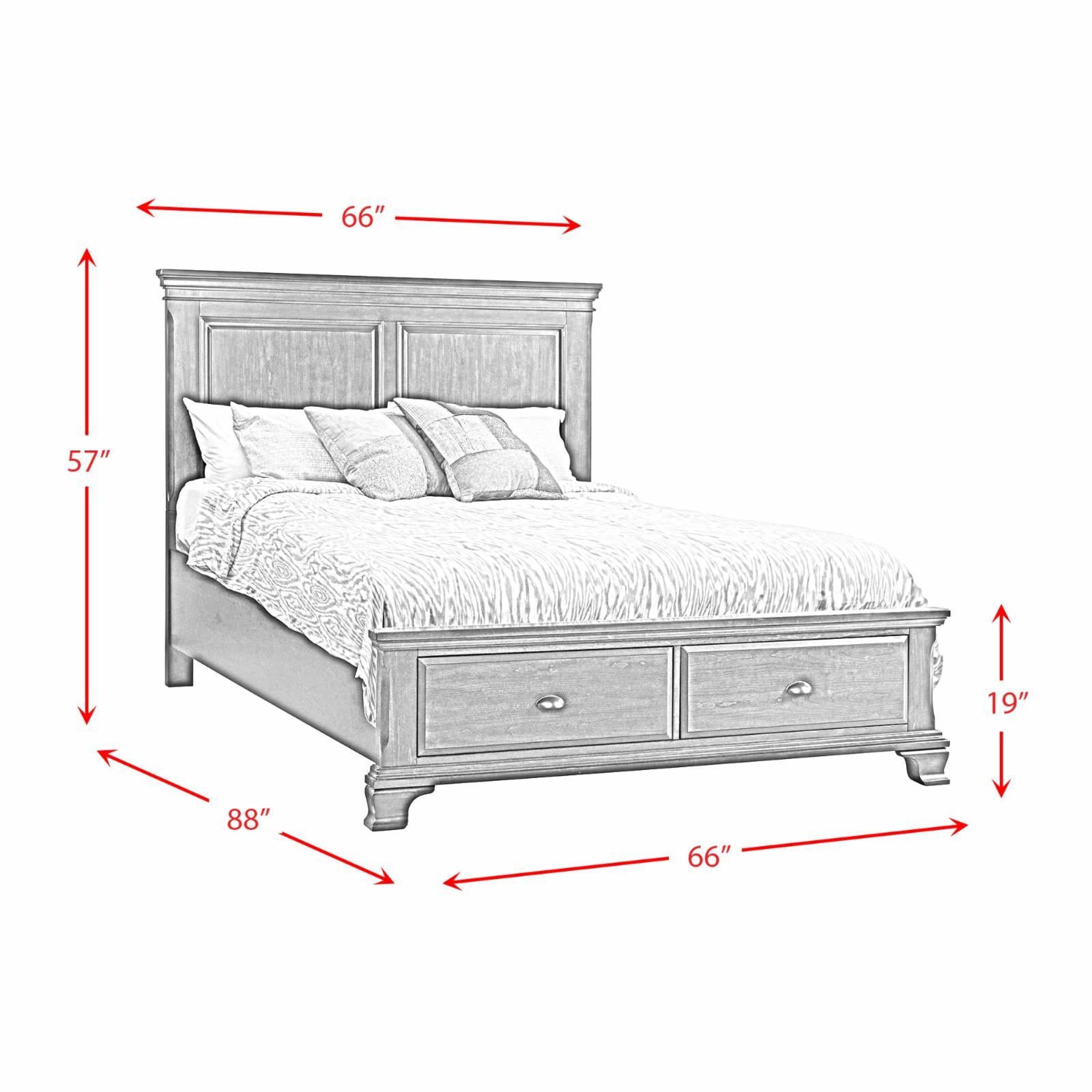 Picket House Furnishings Brinley Cherry Queen Storage Bed