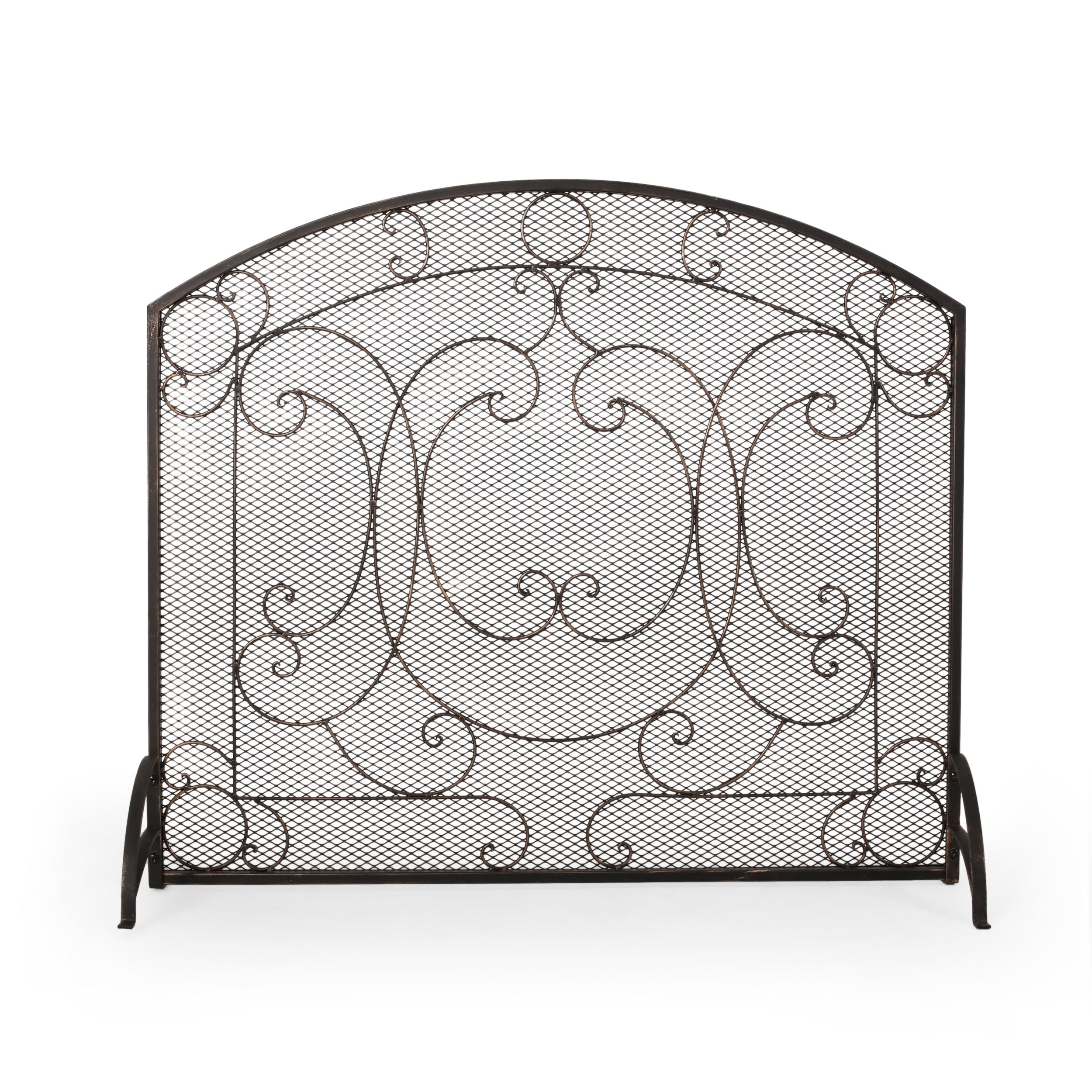 Griffin Contemporary Iron Fireplace Screen