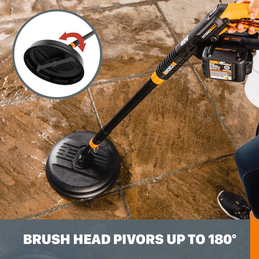 Worx 12 in. 725 PSI Patio Surface Cleaning Attachment for Hydroshot Pressure Washers WA1800