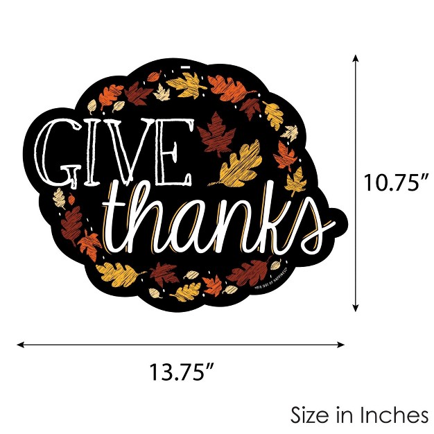 Big Dot Of Happiness Give Thanks Hanging Porch Thanksgiving Party Outdoor Decorations Front Door Decor 1 Piece Sign